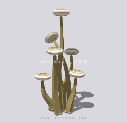 蘑菇雕塑小品丨