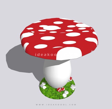 蘑菇植物雕塑小品丨