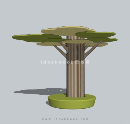 树形柱子装饰座椅丨