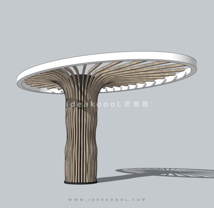 室内柱子树形格栅装饰丨