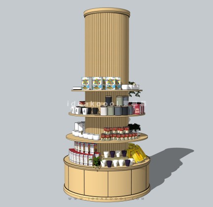 室内柱子装饰置物架丨