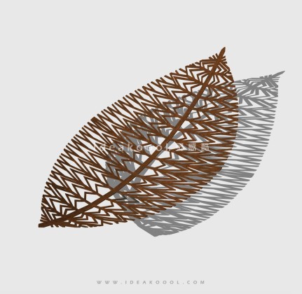 树叶植物雕塑小品丨