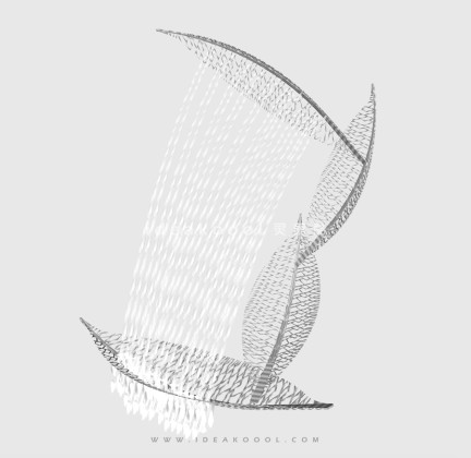 镂空树叶雕塑小品丨