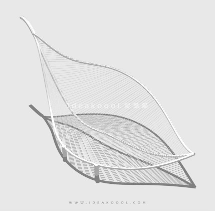 树叶雕塑座椅小品丨