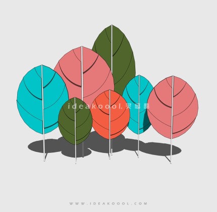 树叶雕塑小品丨