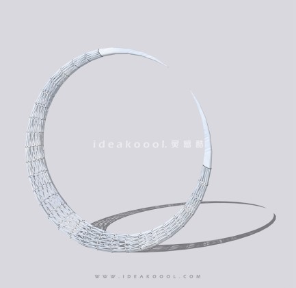 抽象月牙雕塑丨