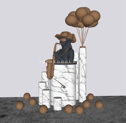 萨克斯音乐演奏人物雕塑摆件丨