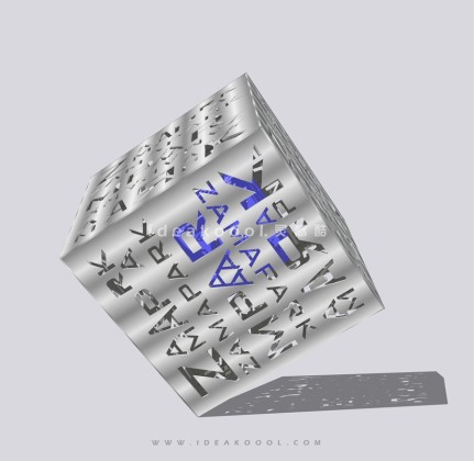 创意抽象镂空正方体广场雕塑丨