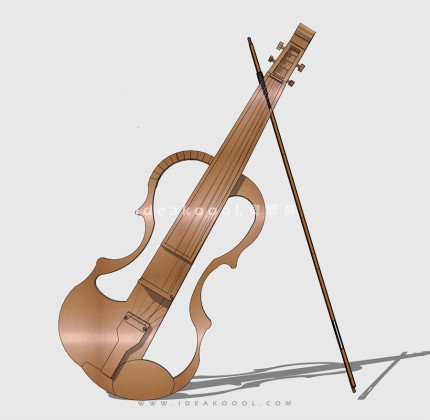 创意小提琴音乐雕塑丨
