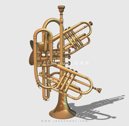 小号音乐乐器雕塑丨