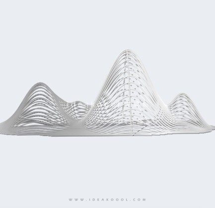 山形铁艺金属格栅雕塑丨