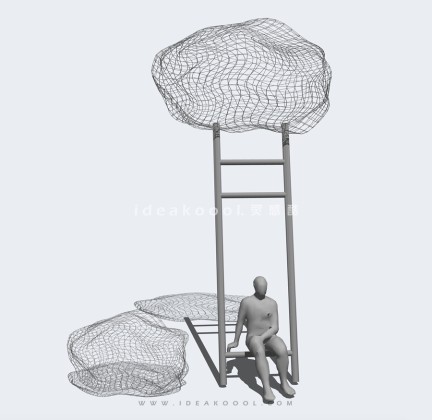 云朵人物雕塑丨