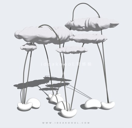 抽象云朵雕塑丨