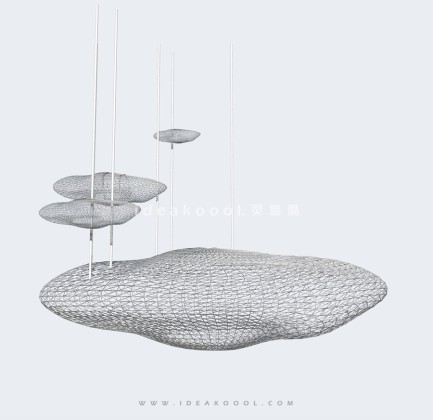 抽象云朵雕塑灯具丨