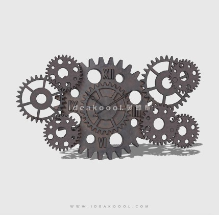 齿轮雕塑小品丨