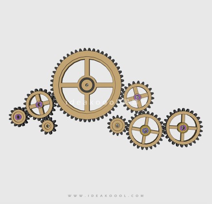 工业风齿轮雕塑小品丨