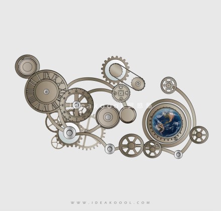 工业风齿轮雕塑小品丨