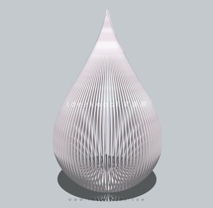 水滴雕塑小品丨