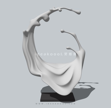 水花飞溅雕塑小品丨