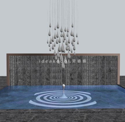 水滴雕塑挂件 水景墙丨