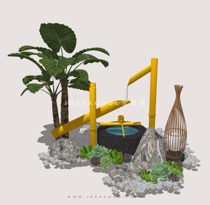 竹流水 水钵 石盆丨