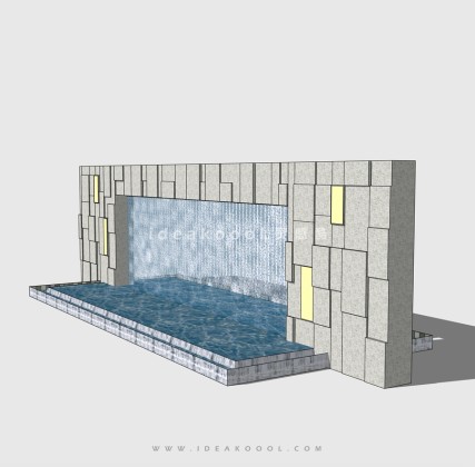 现代居住区水幕景墙丨