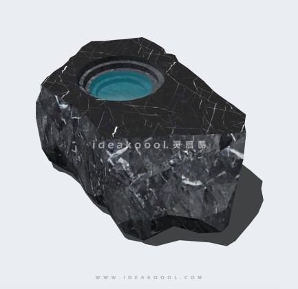 中式禅意置石水景丨