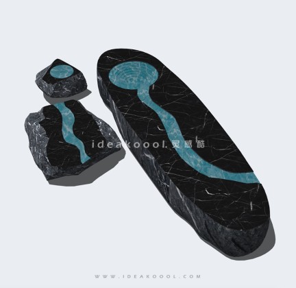 中式禅意置石水景丨