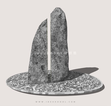 中式禅意置石水景丨