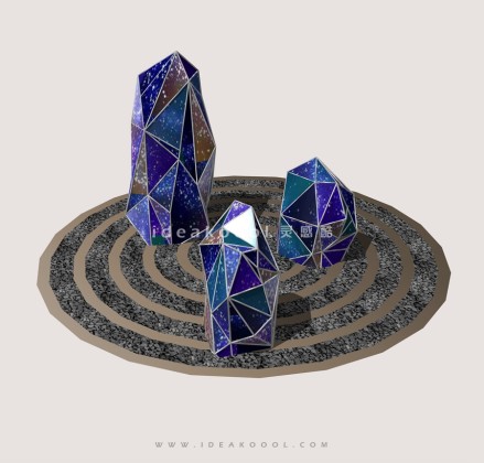 中式禅意置石水景丨