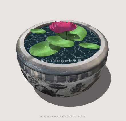 中式莲花水钵水缸丨