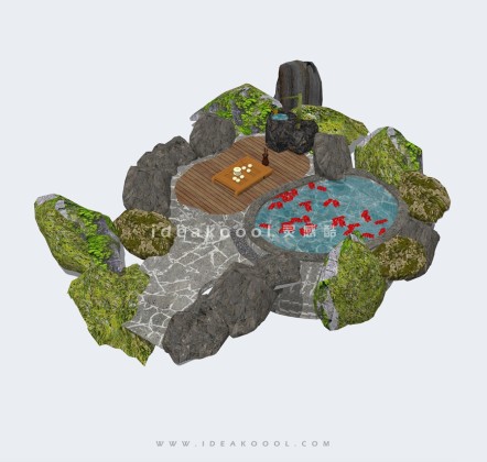 石头泳池温泉泡池丨