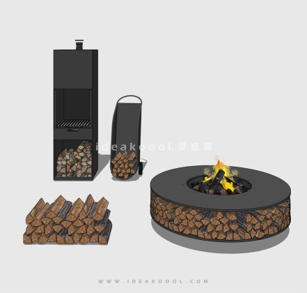 篝火 柴火堆 火盆 火焰丨