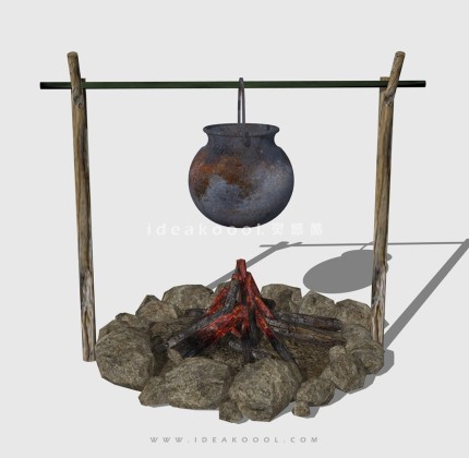 篝火 柴火堆 火盆 火焰丨