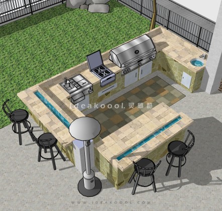 户外吧台烧烤台丨