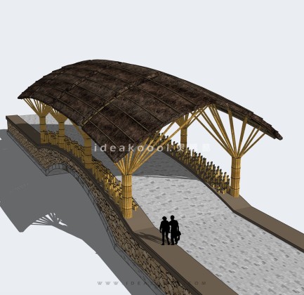 竹艺茅草桥梁丨