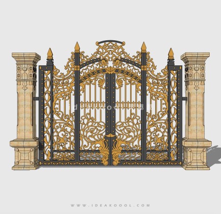 欧式铁艺入口大门