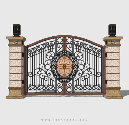 欧式铁艺入口大门