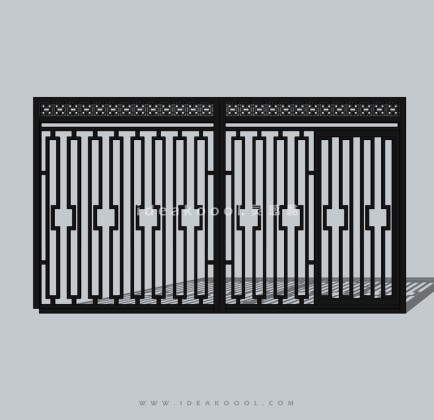 现代铁艺入口大门