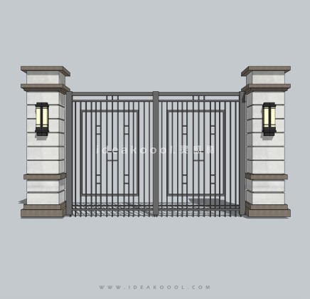 现代铁艺入口大门