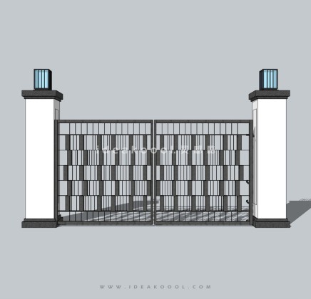 现代铁艺入口大门