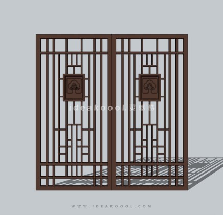 现代宅间入户铁艺大门