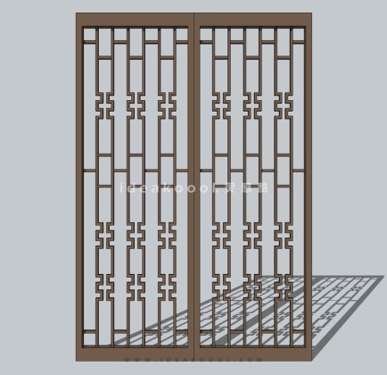 现代宅间入户铁艺大门