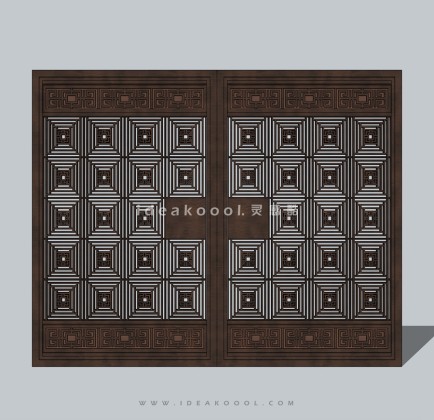 新亚洲中式铁艺入口大门