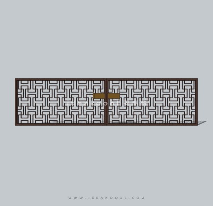 新亚洲中式铁艺入口大门