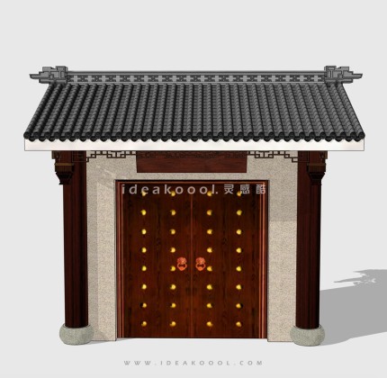 中式入户门庭院门头