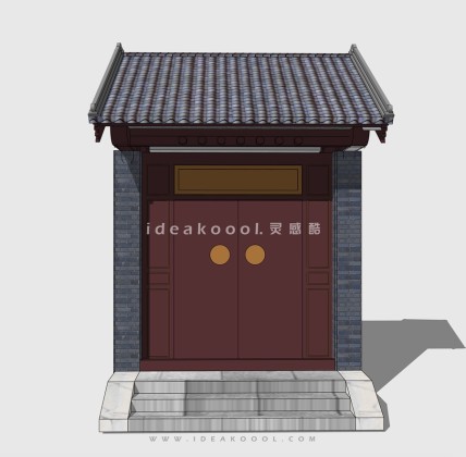 中式入户门庭院门头