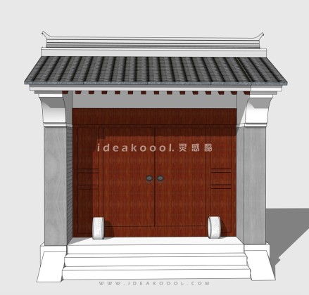 中式入户门庭院门头