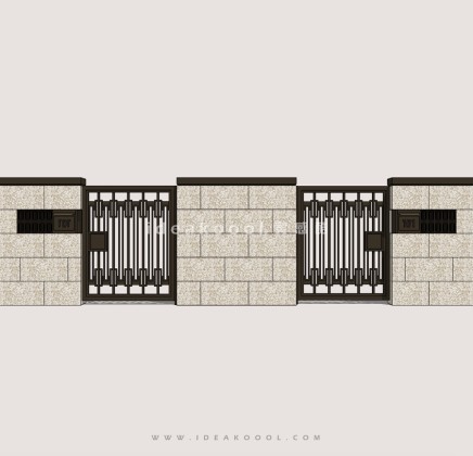 别墅庭院入户铁艺入口大门围墙