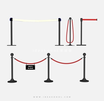 隔离带 警戒线 伸缩带防护栏丨